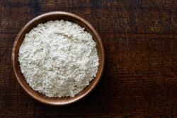 Refined spelt flour in a bowl