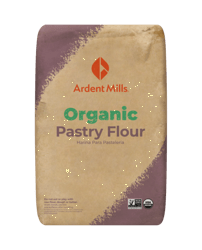 Simply Milled Organic Pastry Flour 50lb Bag/Packaging with Shadow - National Register Bag Artwork 3D Image.